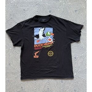 Nintendo Duck‎ Hunt Box Art T-Shirt Black - 2XL XXL